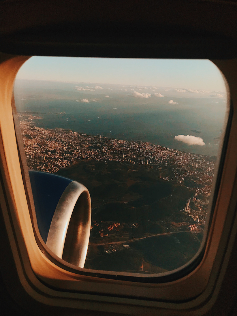 Airplane Window View 